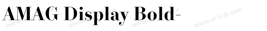 AMAG Display Bold字体转换